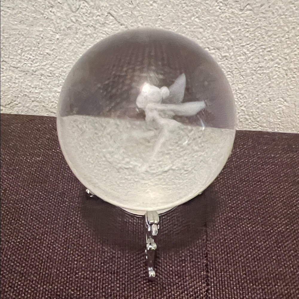#1101+Tinker-bell Snow Glass Sphere with Fairy Figurine - Picture 2 of 16